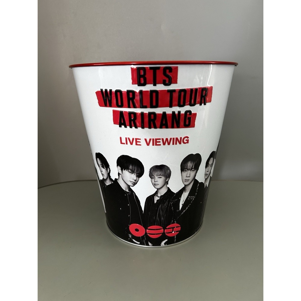 BTS World Tour ARIRANG Live Viewing Popcorn Tin Bucket CINEMARK Nice!